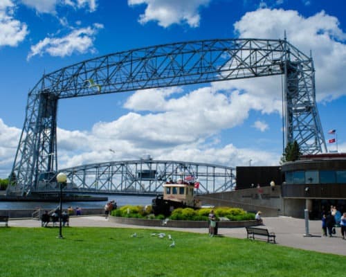 Duluth's Lift Bridge in Lowered Position