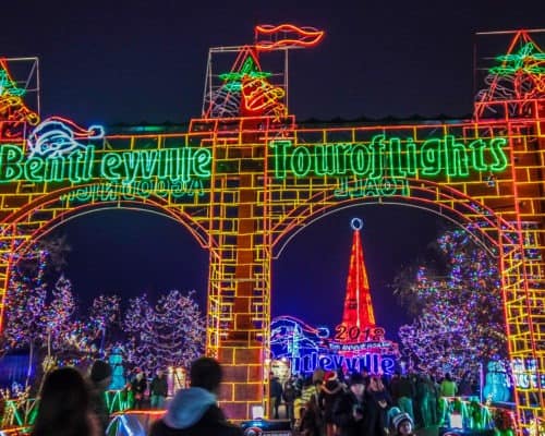 Bentleyville Tour of LIghts Entrance Close-Up