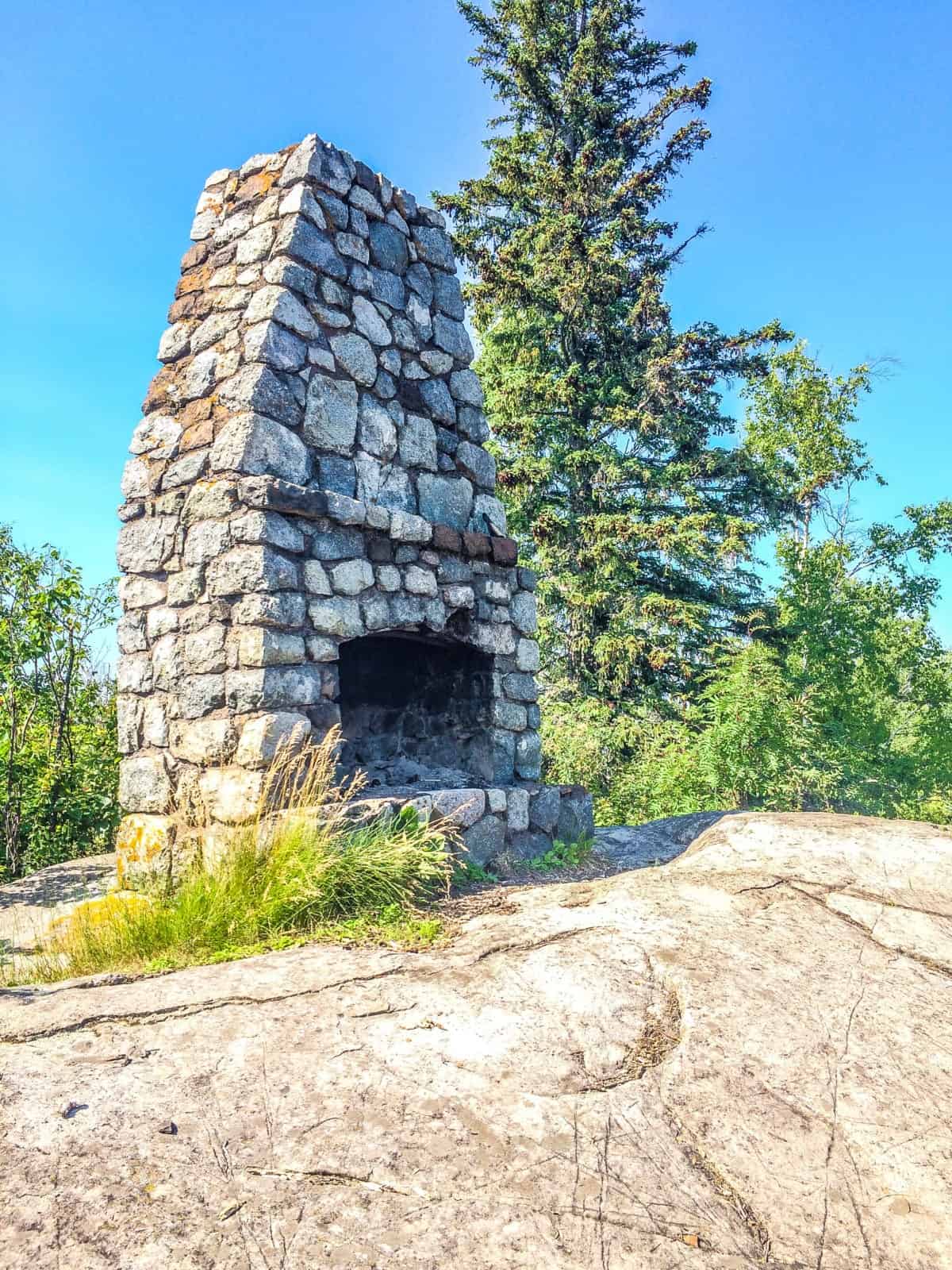 Split Rock Lighthouse State Park Stone Fireplace on Day Hill