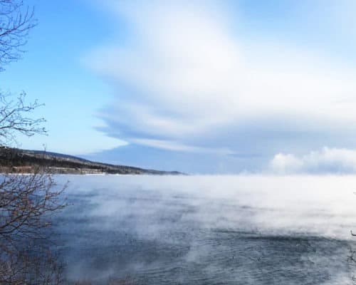 Sea Smoke on Lake Superior Good Harbor Overlook