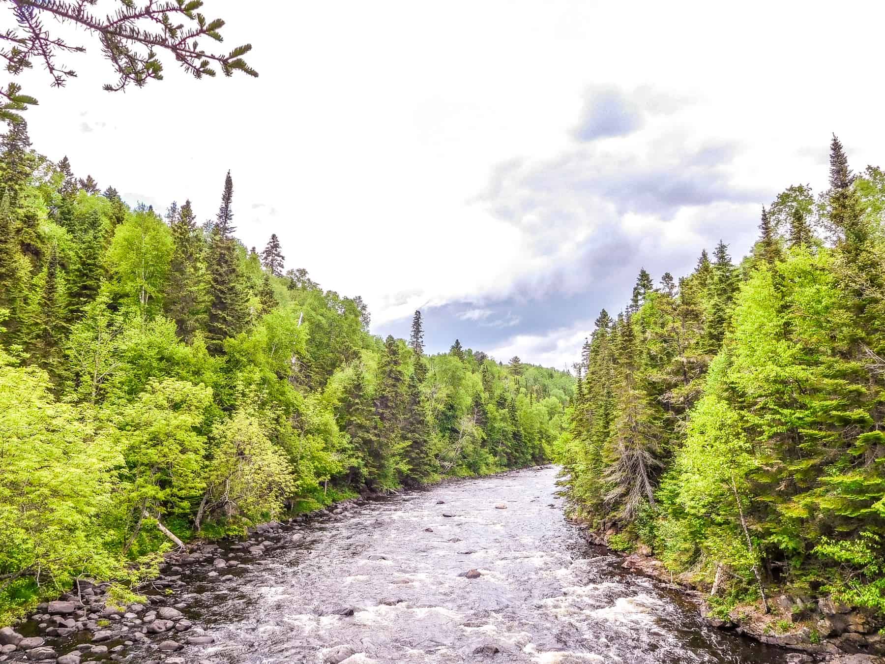 The Brule River runs through Judge CR Magney State Park