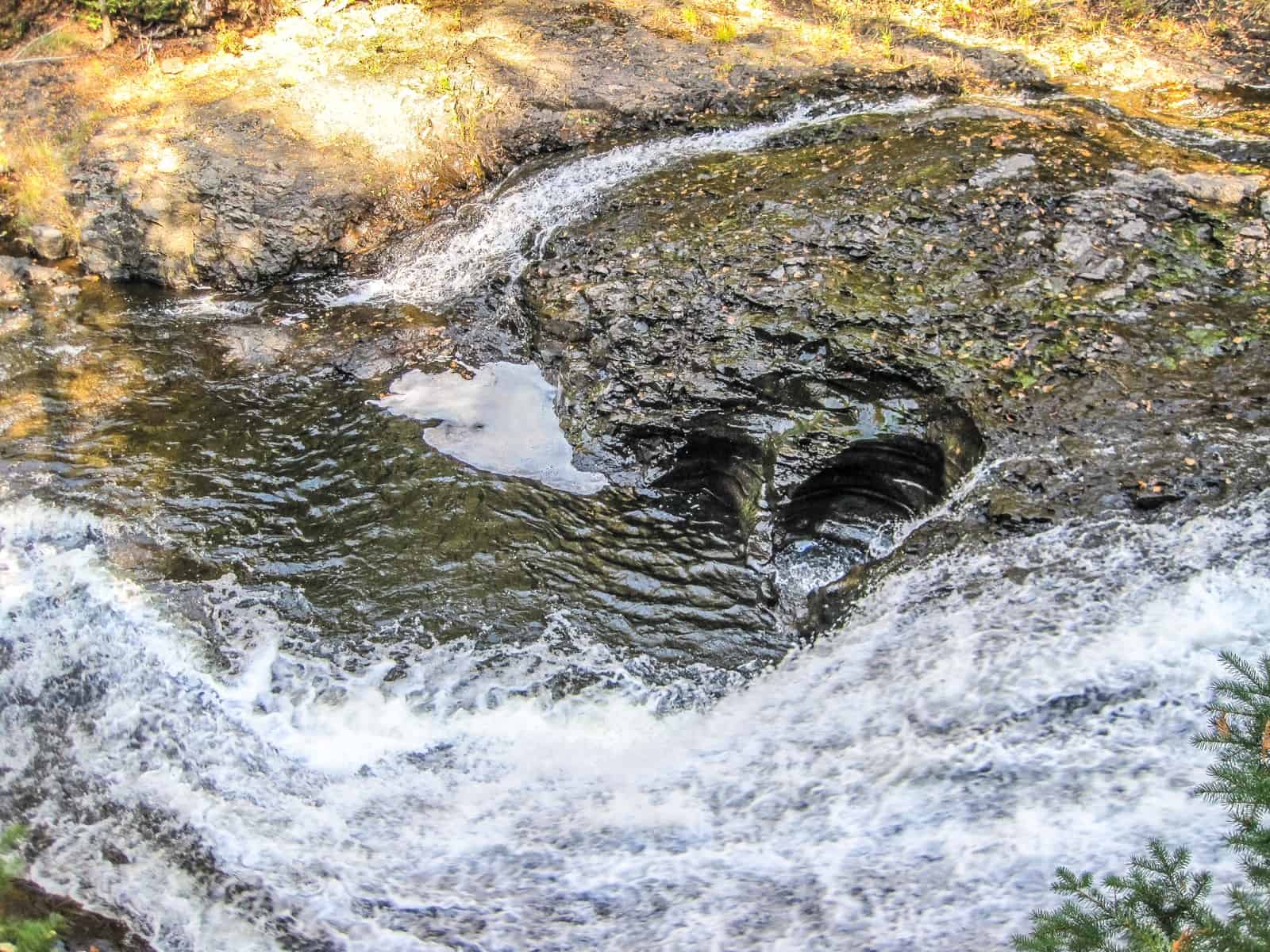 Swirling Waterfall at Cascade River State Park