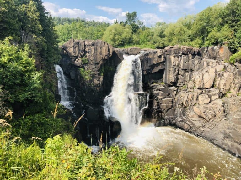 Grand Portage High Falls from the upper viewing area on the US side