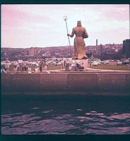 Standing 26-Feet Tall, The King of Netpune overlooks Duluth