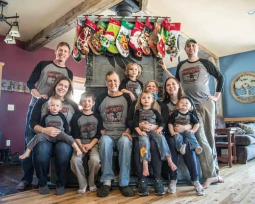 My Family's Rocky Taconite 3/4 Tee Christmas Photo