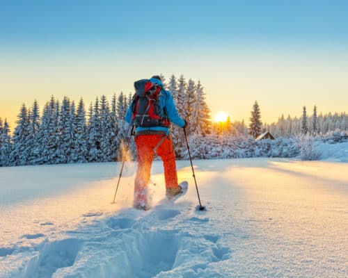 Snowshoeing on the North Shore