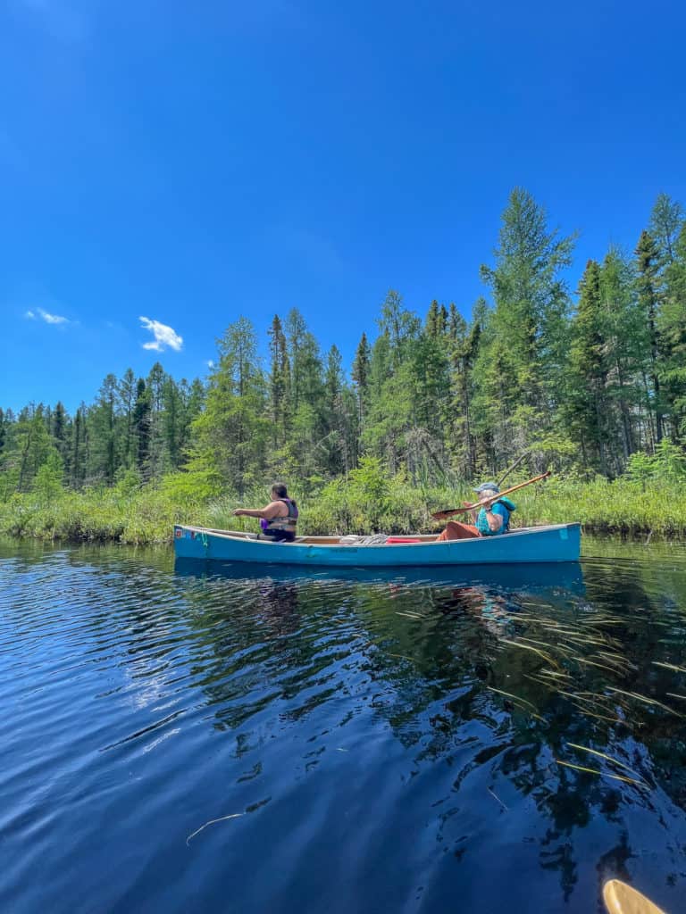 Paddling on John Lake in the BWCA